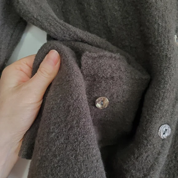 Vintage Small Sweater Tristan And Iseut Wool Cardigan Forest Green V-neck Button - Picture 11 of 16